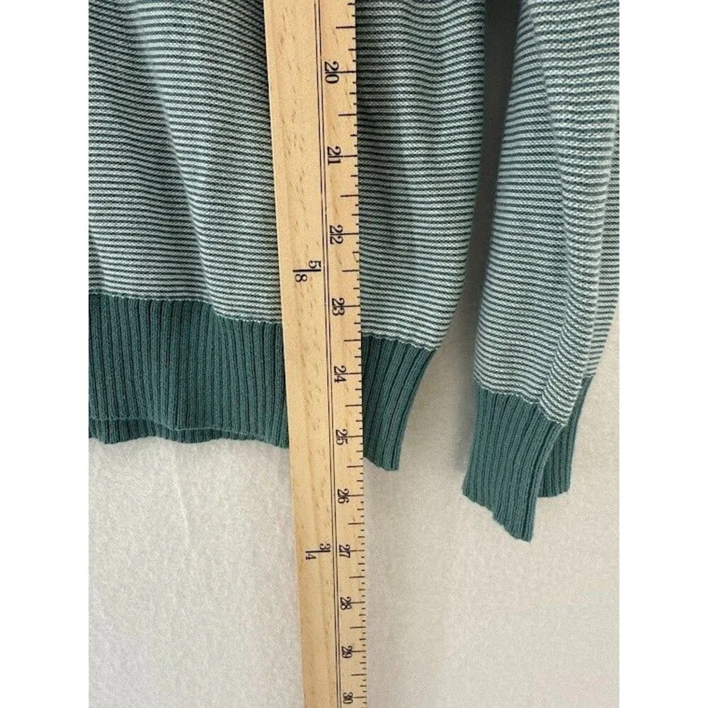 Cat & Jack Boys Green Hooded Striped Henley Sweater Size XL‎ 14